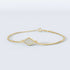 Round Lab-Grown Diamond Pavé Rhombus Bracelet in Yellow Gold Side View